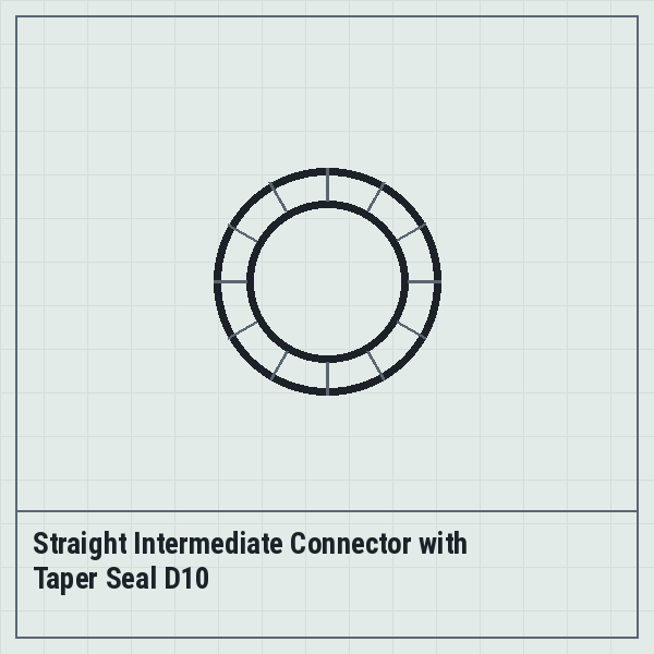 Straight Intermediate Connector with Taper Seal D10