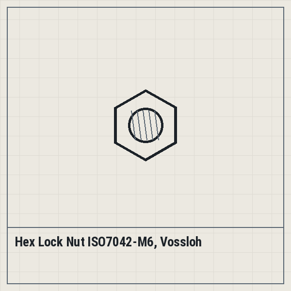 Hex Lock Nut ISO7042-M6, Vossloh