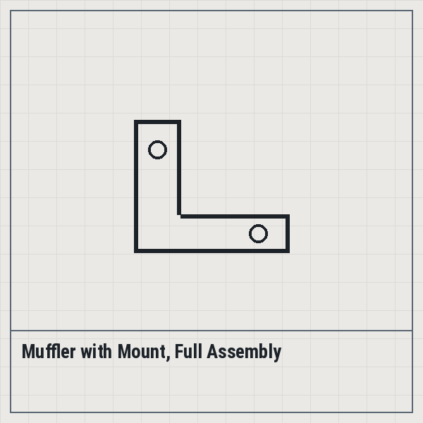 Muffler with Mount, Full Assembly