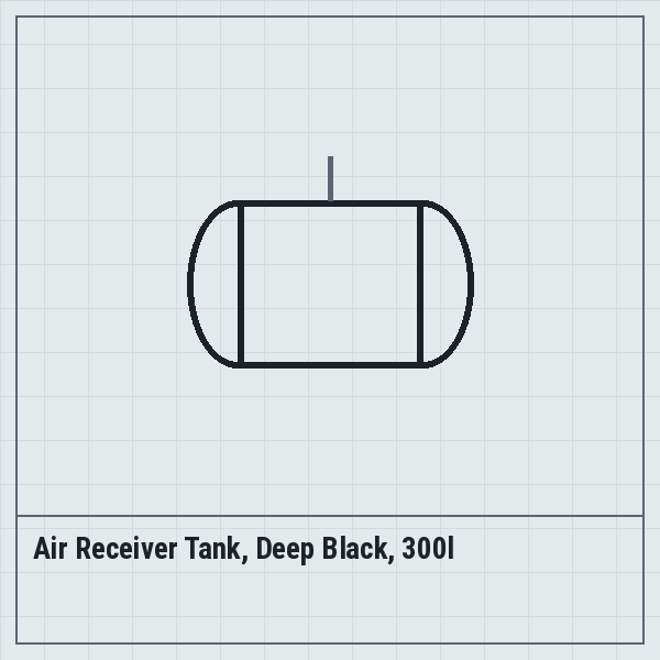 Air Receiver Tank, Deep Black, 300l