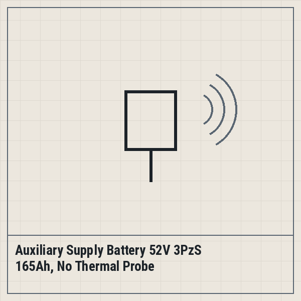 Auxiliary Supply Battery 52V 3PzS 165Ah, No Thermal Probe