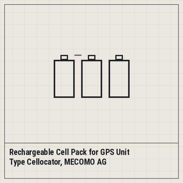 Rechargeable Cell Pack for GPS Unit Type Cellocator, MECOMO AG