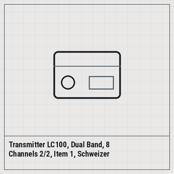 Transmitter LC100, Dual Band, 8 Channels 2/2, Item 1, Schweizer