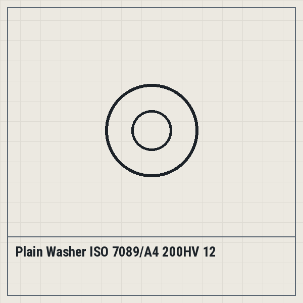Plain Washer ISO 7089/A4 200HV 12