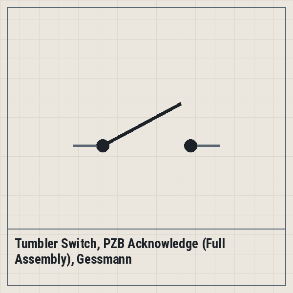 Tumbler Switch, PZB Acknowledge (Full Assembly), Gessmann