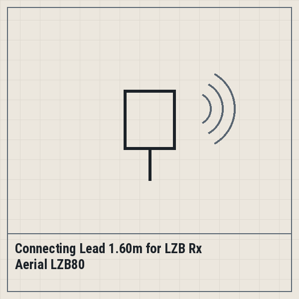 Connecting Lead 1.60m for LZB Rx Aerial LZB80
