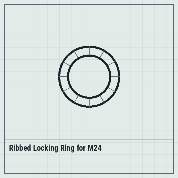 Ribbed Locking Ring for M24