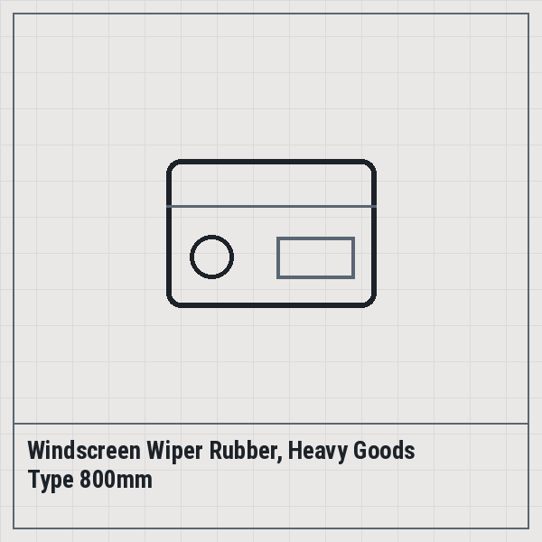 Windscreen Wiper Rubber, Heavy Goods Type 800mm