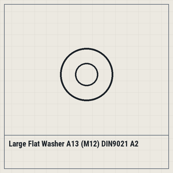 Large Flat Washer A13 (M12) DIN9021 A2