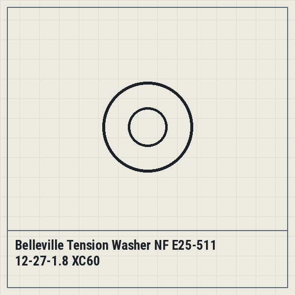 Belleville Tension Washer NF E25-511 12-27-1.8 XC60