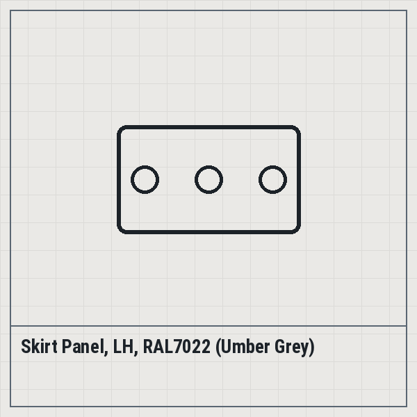 Skirt Panel, LH, RAL7022 (Umber Grey)