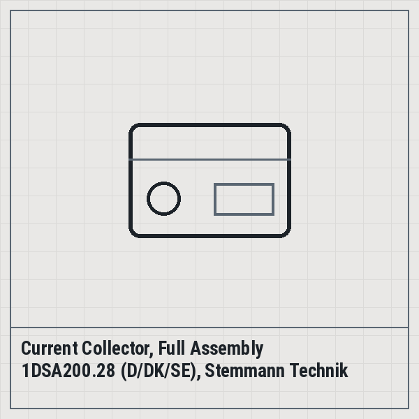 Current Collector, Full Assembly 1DSA200.28 (D/DK/SE), Stemmann Technik GmbH