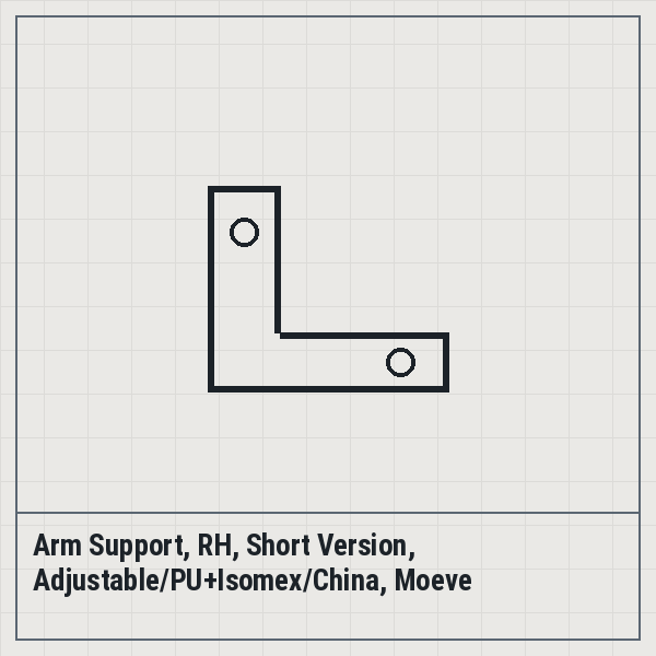 Arm Support, RH, Short Version, Adjustable/PU+Isomex/China, Moeve