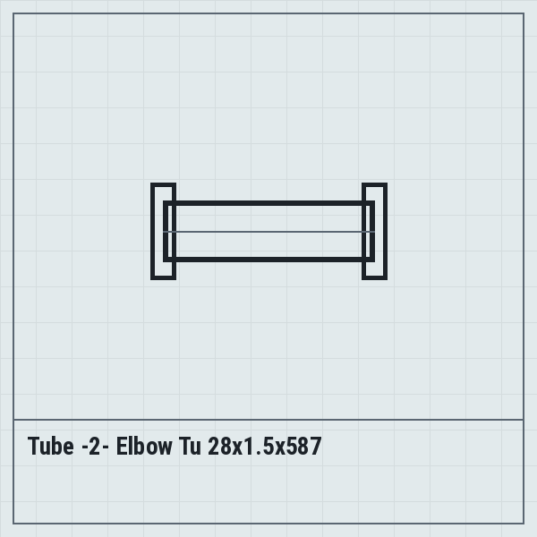 Tube -2- Elbow Tu 28x1.5x587