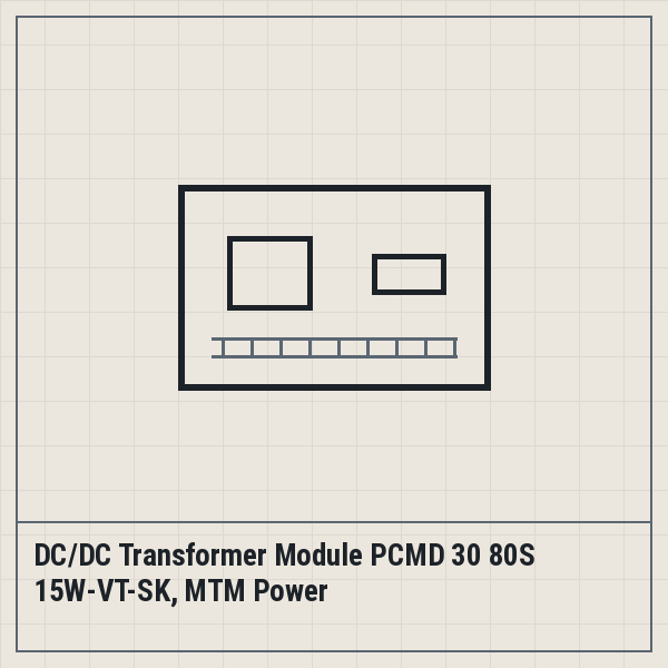 DC/DC Transformer Module PCMD 30 80S 15W-VT-SK, MTM Power