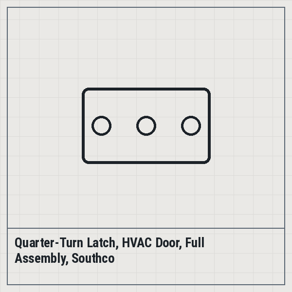 Quarter-Turn Latch, HVAC Door, Full Assembly, Southco