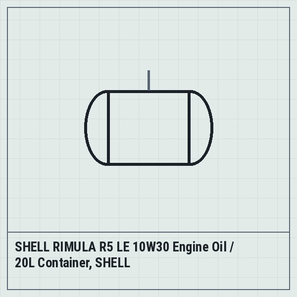 SHELL RIMULA R5 LE 10W30 Engine Oil / 20L Container, SHELL