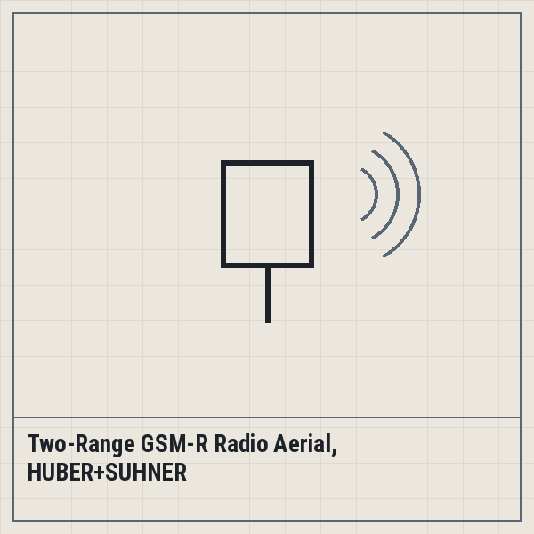 Two-Range GSM-R Radio Aerial, HUBER+SUHNER