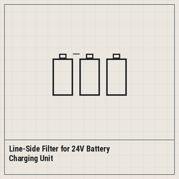 Line-Side Filter for 24V Battery Charging Unit