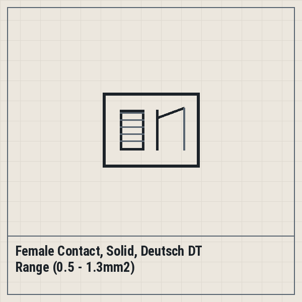 Female Contact, Solid, Deutsch DT Range (0.5 - 1.3mm2)