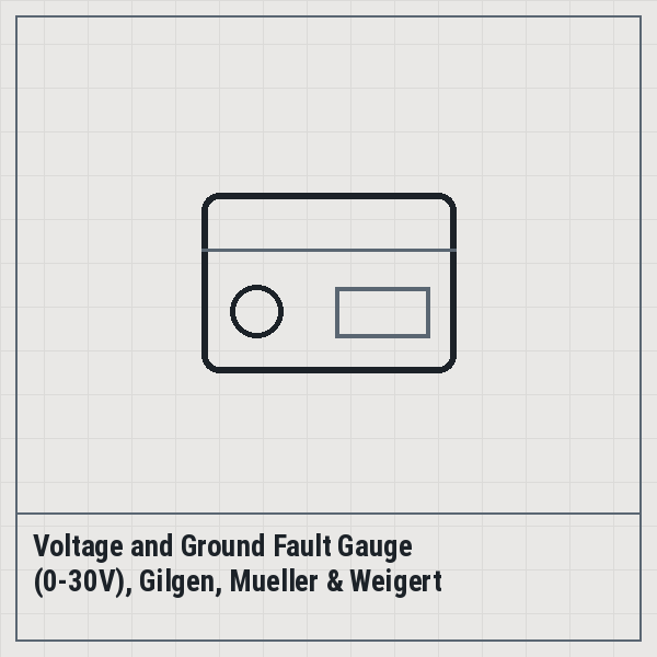 Voltage and Ground Fault Gauge (0-30V), Gilgen, Mueller & Weigert GmbH & Co. KG