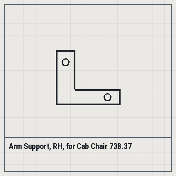Arm Support, RH, for Cab Chair 738.37