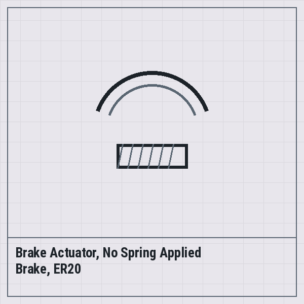Brake Actuator, No Spring Applied Brake, ER20