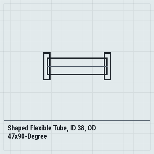 Shaped Flexible Tube, ID 38, OD 47x90-Degree