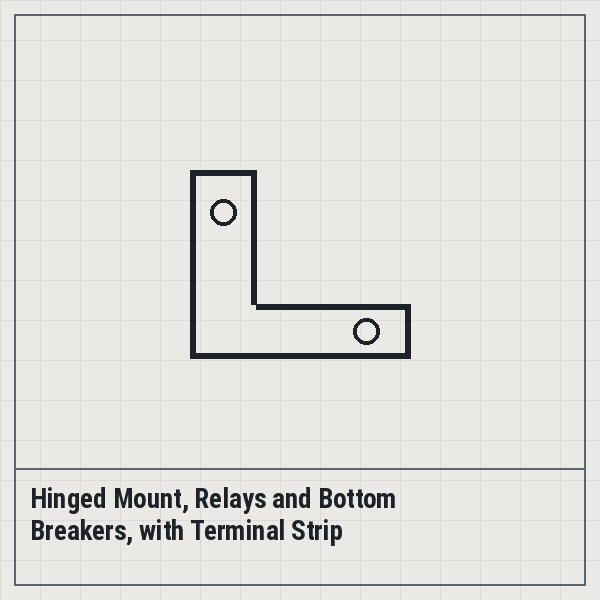 Hinged Mount, Relays and Bottom Breakers, with Terminal Strip