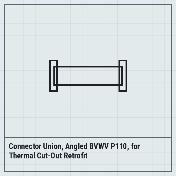 Connector Union, Angled BVWV P110, for Thermal Cut-Out Retrofit