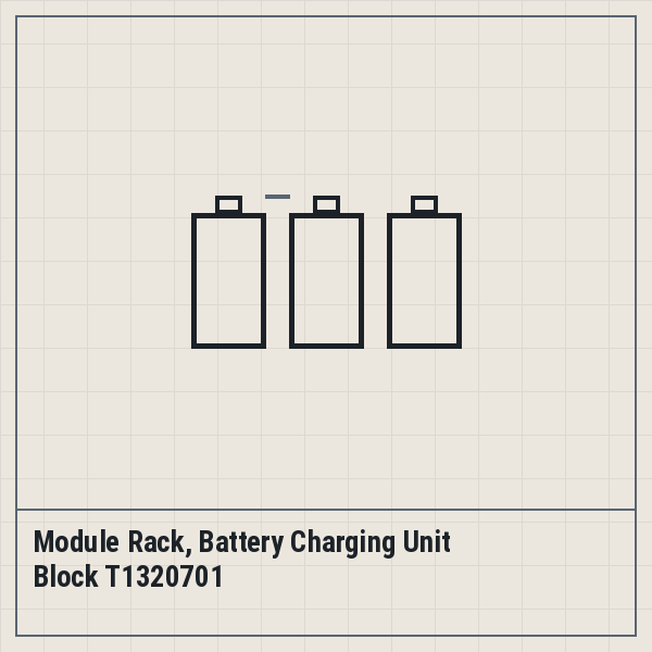 Module Rack, Battery Charging Unit Block T1320701
