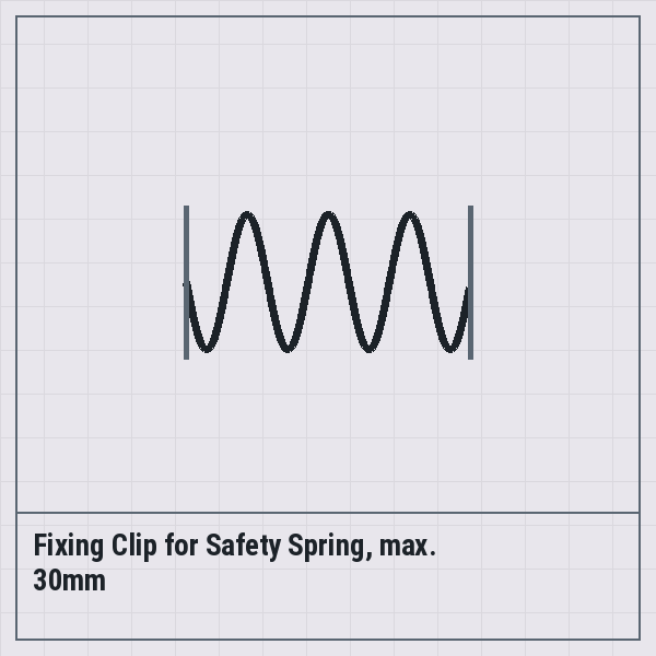Fixing Clip for Safety Spring, max. 30mm