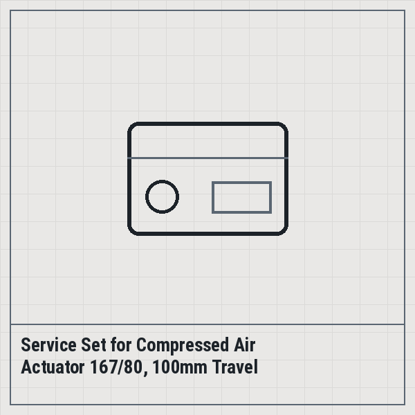 Service Set for Compressed Air Actuator 167/80, 100mm Travel