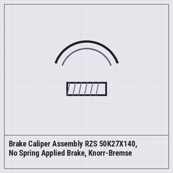 Brake Caliper Assembly RZS 50K27X140, No Spring Applied Brake, Knorr-Bremse