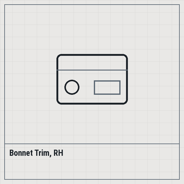 Bonnet Trim, RH