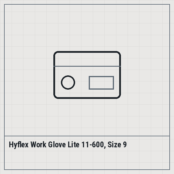 Hyflex Work Glove Lite 11-600, Size 9