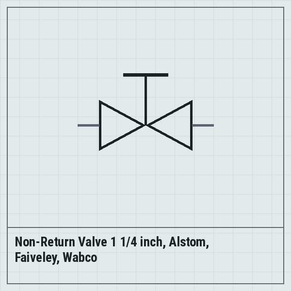 Non-Return Valve 1 1/4 inch, Alstom, Faiveley, Wabco