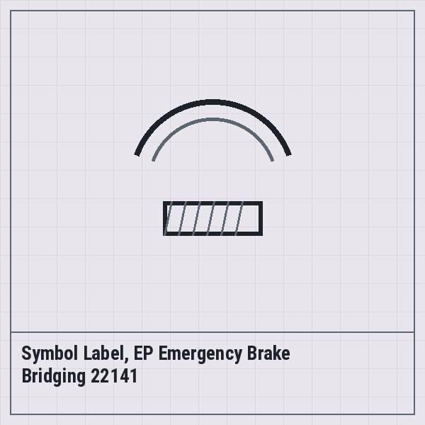 Symbol Label, EP Emergency Brake Bridging 22141