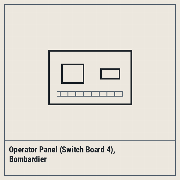 Operator Panel (Switch Board 4), Bombardier