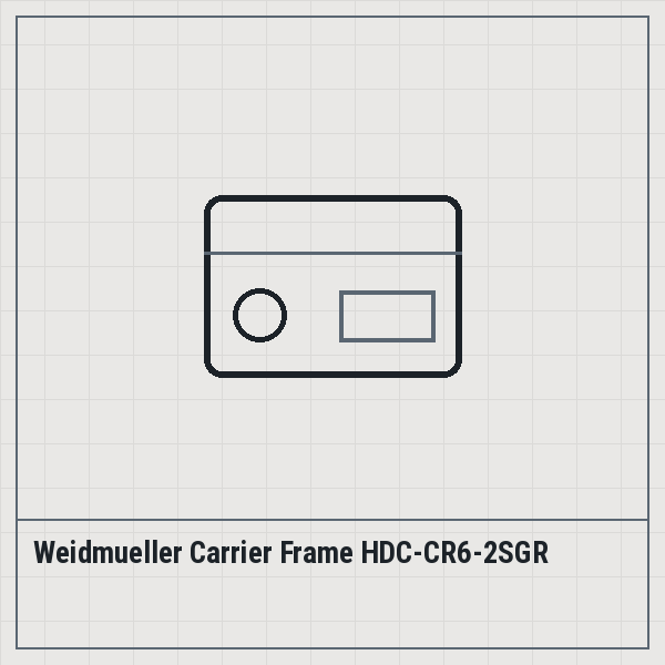 Weidmueller Carrier Frame HDC-CR6-2SGR