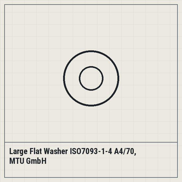 Large Flat Washer ISO7093-1-4 A4/70, MTU GmbH