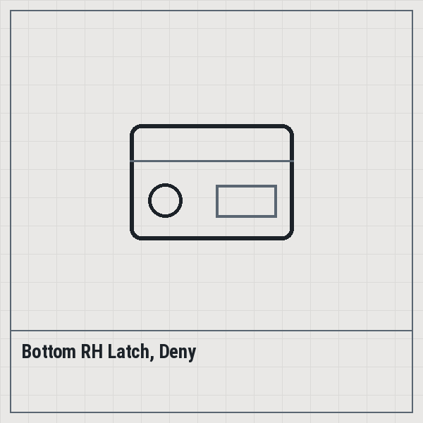 Bottom RH Latch, Deny