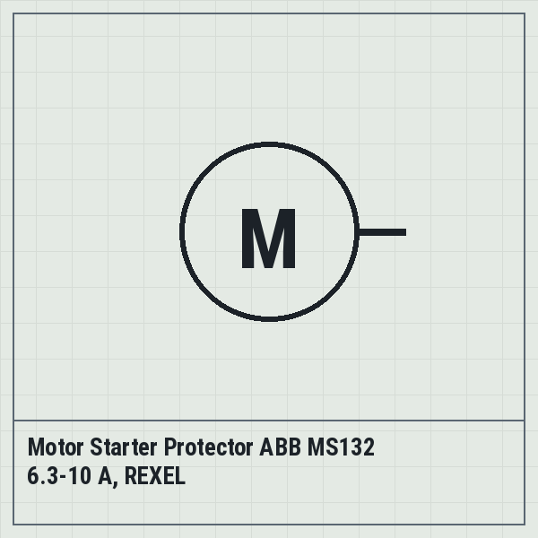 Motor Starter Protector ABB MS132 6.3-10 A, REXEL