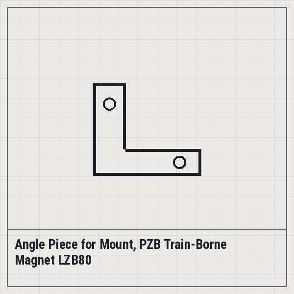 Angle Piece for Mount, PZB Train-Borne Magnet LZB80