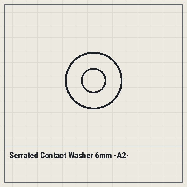 Serrated Contact Washer 6mm -A2-