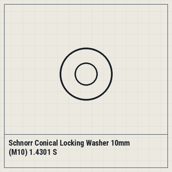 Schnorr Conical Locking Washer 10mm (M10) 1.4301 S