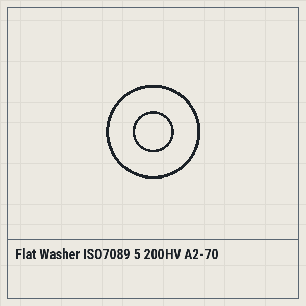 Flat Washer ISO7089 5 200HV A2-70
