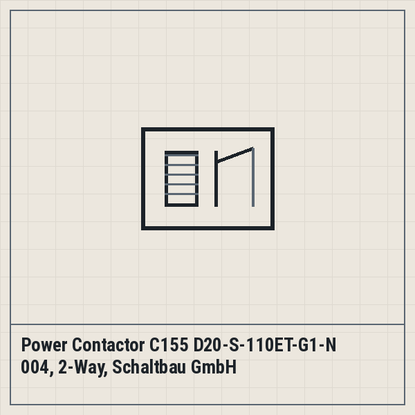 Power Contactor C155 D20-S-110ET-G1-N 004, 2-Way, Schaltbau GmbH