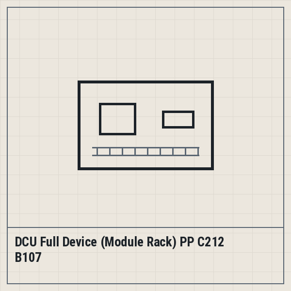 DCU Full Device (Module Rack) PP C212 B107