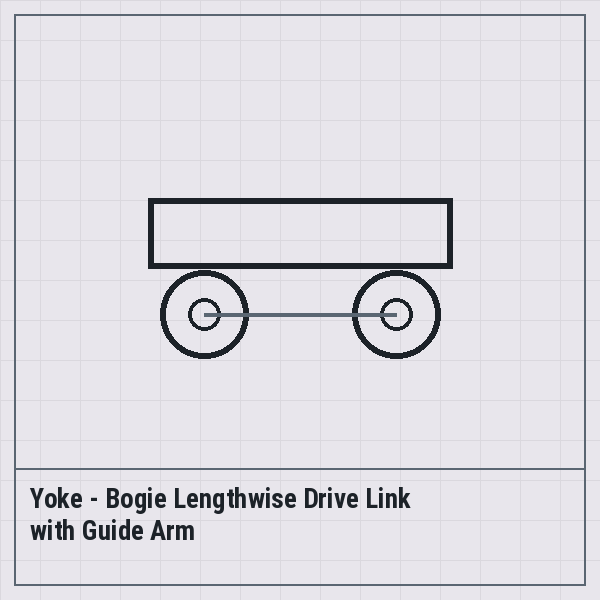 Yoke - Bogie Lengthwise Drive Link with Guide Arm